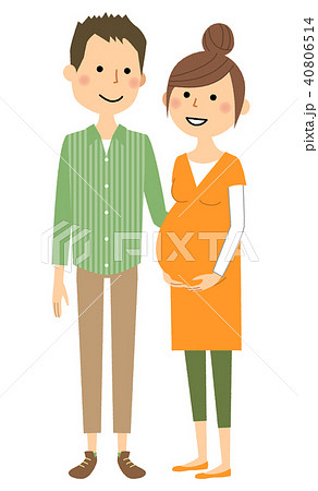 若いカップル 妊婦 40806514