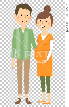 若いカップル 妊婦 40806514