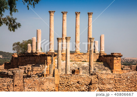 Roman ruins Sanctuaire Esculape Thuburbo Majus 40806667