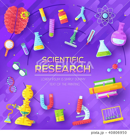 Set of scientific research elements on purple Set of scientific research elements on purple 40806950