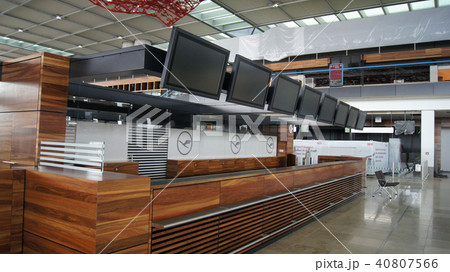 BERLIN, GERMANY - JAN 17th, 2015: Inside of the Berlin Brandenburg Airport BER, still under 40807566