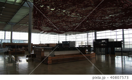 BERLIN, GERMANY - JAN 17th, 2015: Inside of the Berlin Brandenburg Airport BER, still under 40807573