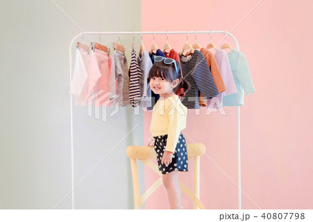 Soft Focus of a Two Years Old Child choosing dress Soft Focus of a Two Years Old Child choosing dress 40807798