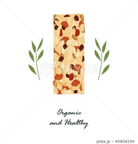 Granola bar isolated on white. Granola bar isolated on white. 40808200