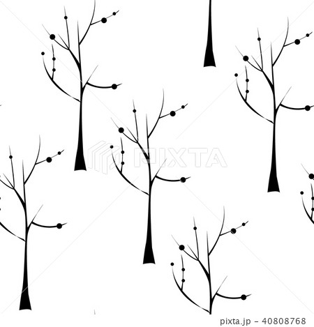Trees on white background seamless pattern. Vector Trees on white background seamless pattern. Vector 40808768