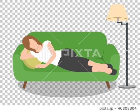 Woman lying on the couch Woman lying on the couch 40808804
