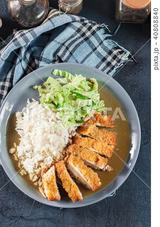 Deep fried breast chicken cutlet Deep fried breast chicken cutlet 40808840