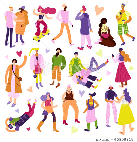 Street Fashion Icons Set 40809319