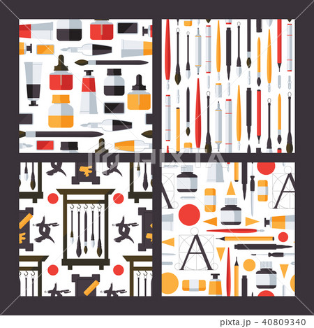 Seamless patterns with calligraphic brushes Seamless patterns with calligraphic brushes 40809340