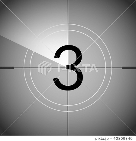 Old film movie countdown frame 40809346