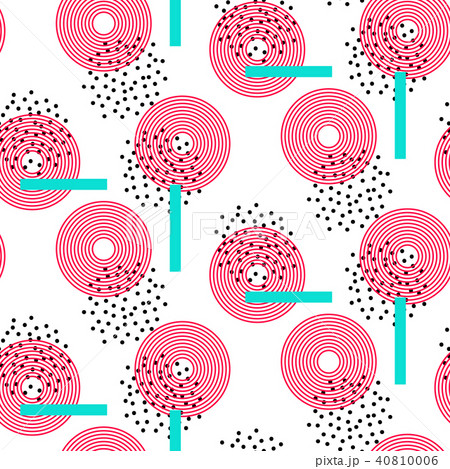 Abstract circles bright seamless vector pattern. 40810006
