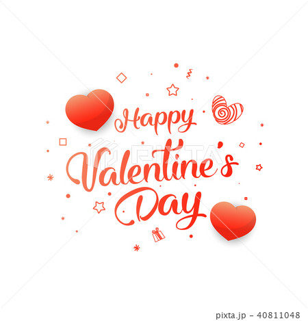 Happy Valentines Day typography poster Happy Valentines Day typography poster 40811048