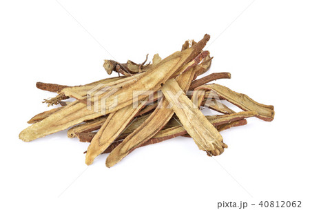 Slice Licorice roots on white background 40812062