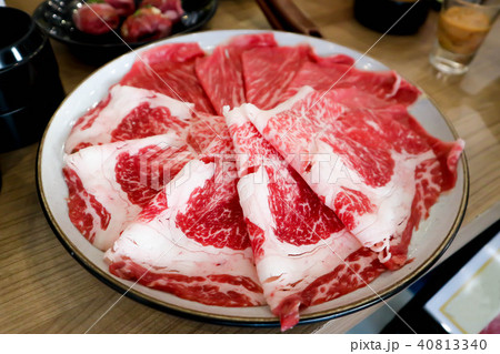 raw beef or sliced beef 40813340