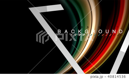 Liquid fluid colors holographic design with metallic style line shape Liquid fluid colors holographic design with metallic style line shape 40814536