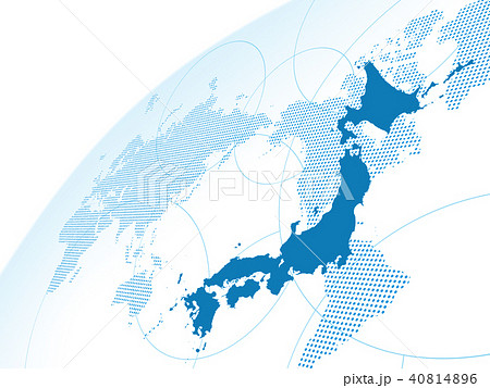 ビジネス ビジネス背景 Dx 日本地図 グローバル 経済 世界地図 日本地図 世界販売のイラスト素材