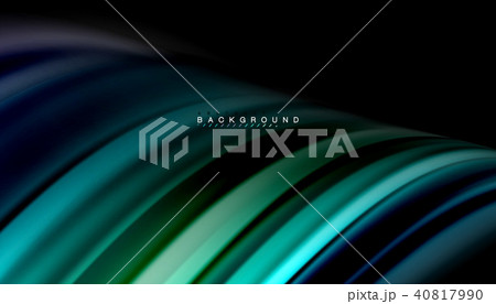 Fluid mixing colors, vector wave abstract background Fluid mixing colors, vector wave abstract background 40817990