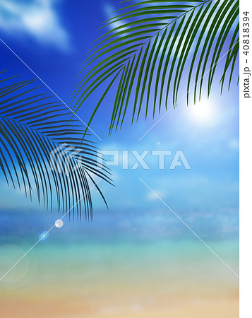 背景 南国 海 空のイラスト素材