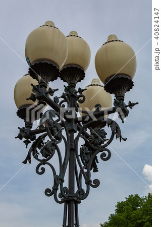 Vintage iron lantern on a city street 40824147