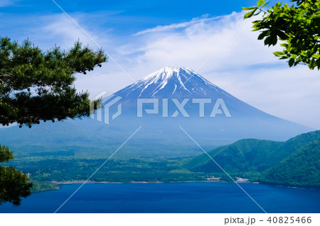 中ノ倉峠展望台からの本栖湖と富士山 中ノ倉峠展望台からの本栖湖と富士山 40825466