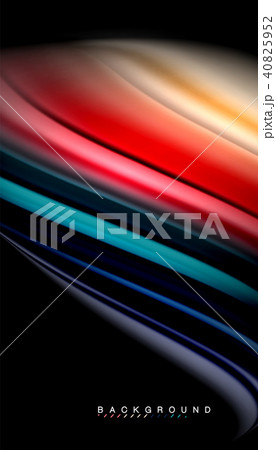 Fluid mixing colors, vector wave abstract background Fluid mixing colors, vector wave abstract background 40825952