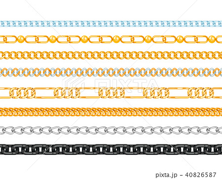 Chains link strength connection vector seamless pattern of metal linked parts and iron equipment 40826587