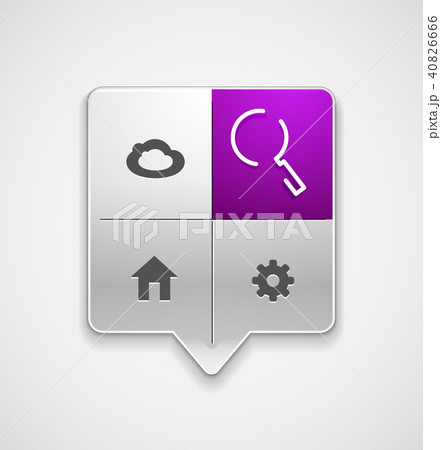 Search magnifyier web button, magnify icon. Modern magnifying glass sign, web site design or mobile 40826666