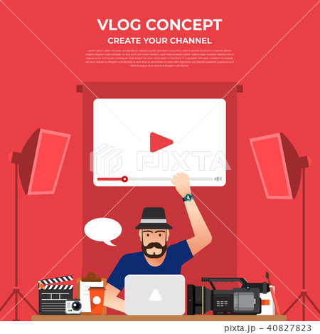 flat design concept vector illustrator. 40827823
