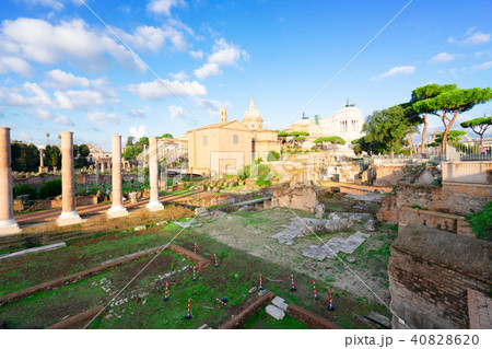 Forum - Roman ruins in Rome, Italy 40828620