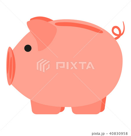 Colorful cartoon pink piggy bank 40830958
