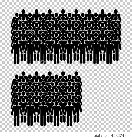 Pictogram crowd group 80 50 - Stock Illustration [40832451] - PIXTA