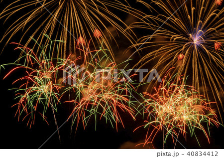 Colorful fireworks celebration and the night sky. 40834412