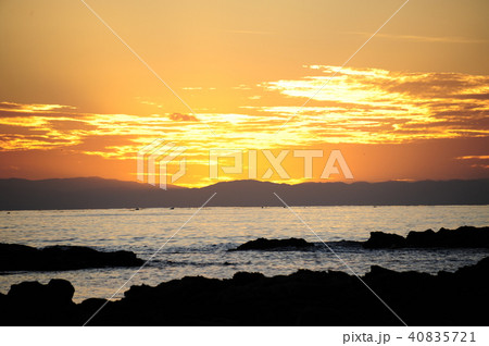 相模湾の夕日 相模湾の夕日 40835721