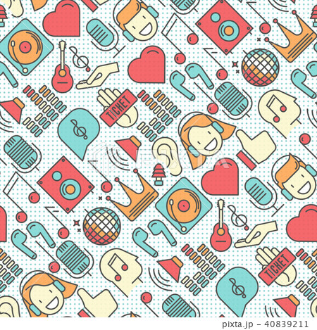 Music festival seamless pattern Music festival seamless pattern 40839211