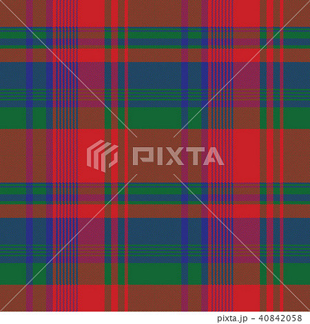 Classic color tartan pixel seamless pattern 40842058