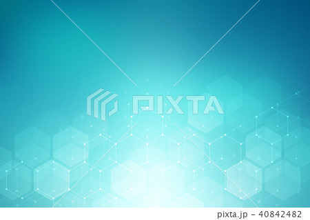Medical background or science vector design. Molecular structure and chemical compounds. Geometric 40842482