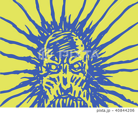 The evil face of monster from nightmares. Vector The evil face of monster from nightmares. Vector 40844206