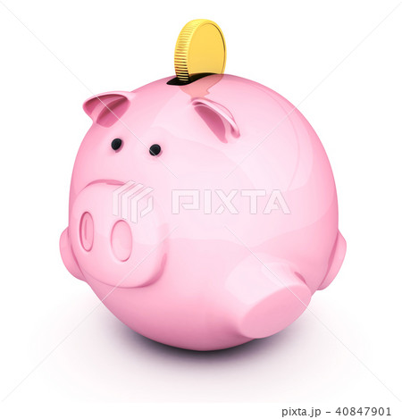 Fat, pink piggy bank Fat, pink piggy bank 40847901