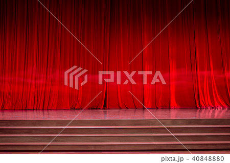 Curtains and wooden stage. Curtains and wooden stage. 40848880