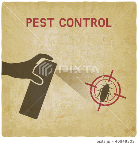 extermination of cockroaches vintage background 40849505