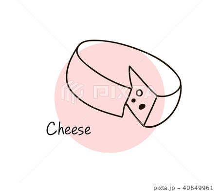 Cheese. Line art graphic. Restaurant template. Vector illustration Cheese. Line art graphic. Restaurant template. Vector illustration 40849961