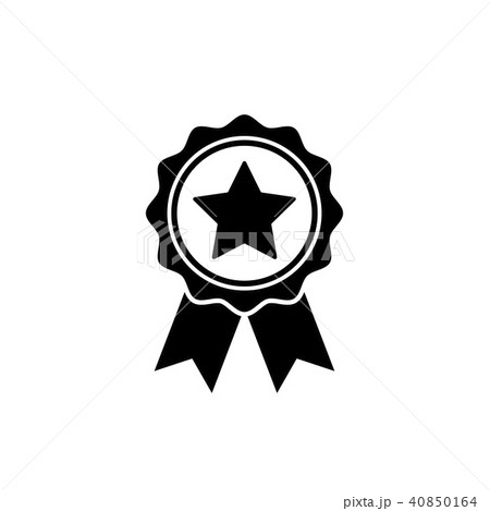Award medal icon in flat style. Rosette symbol Award medal icon in flat style. Rosette symbol 40850164