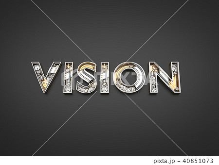 Vision word made from Mechanic alphabet. Vision word made from Mechanic alphabet. 40851073
