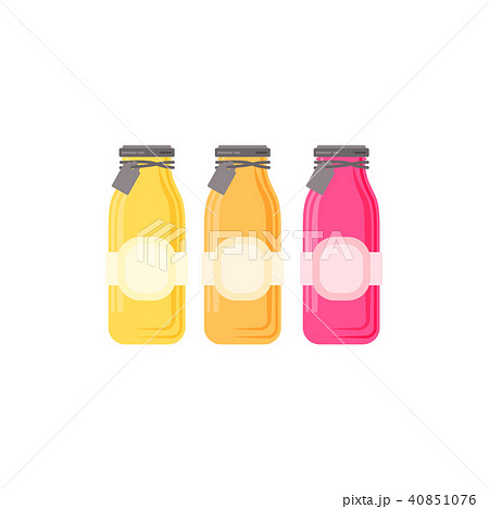 Glass juice bottle with label template Glass juice bottle with label template 40851076