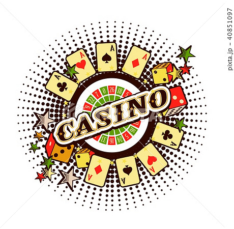 casino logo on a white backgroundのイラスト素材 [40851097] - PIXTA