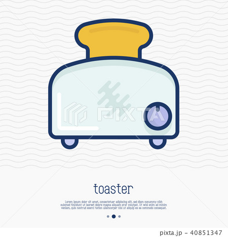 Toaster thin line icon. Simple vector illustration Toaster thin line icon. Simple vector illustration 40851347