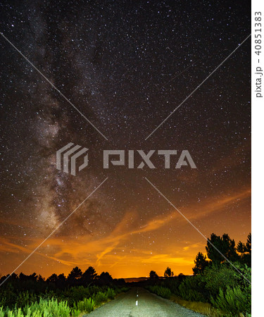 Milky Way and road Milky Way and road 40851383