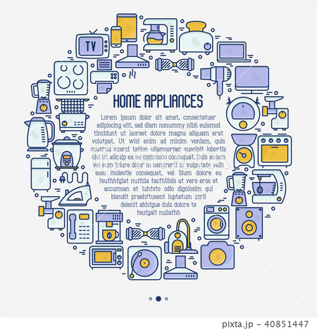 Home appliances concept in circle Home appliances concept in circle 40851447