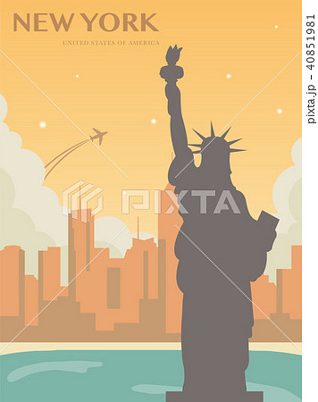 Statue of Liberty. World landmark. American symbol. New York city. Vector 40851981