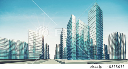 City scene 3d rendering 40853035